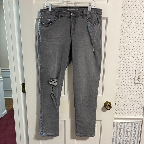 INC International Concepts Gray Straight Leg Jeans - Picture 1 of 4